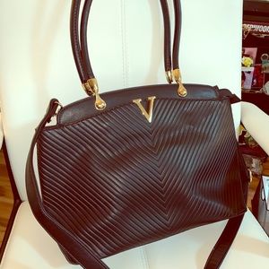 Black Faux Leather Bag